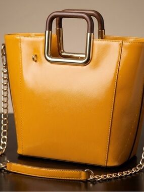 Brand New NWT Mustard Yellow Patent Leather bag